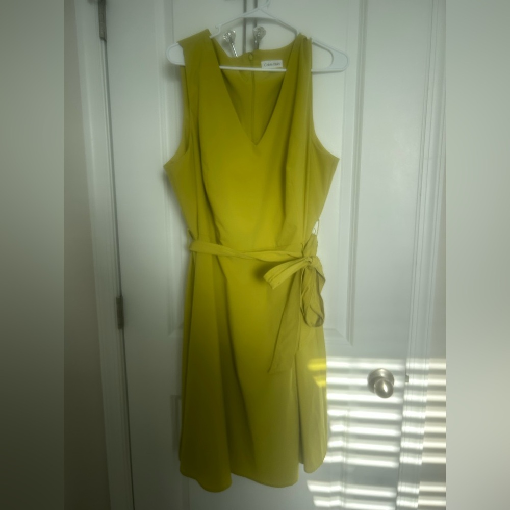 Calvin Klein Women's Yellow Dress